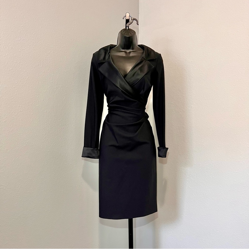 All-Black Cocktail Wrap dress
